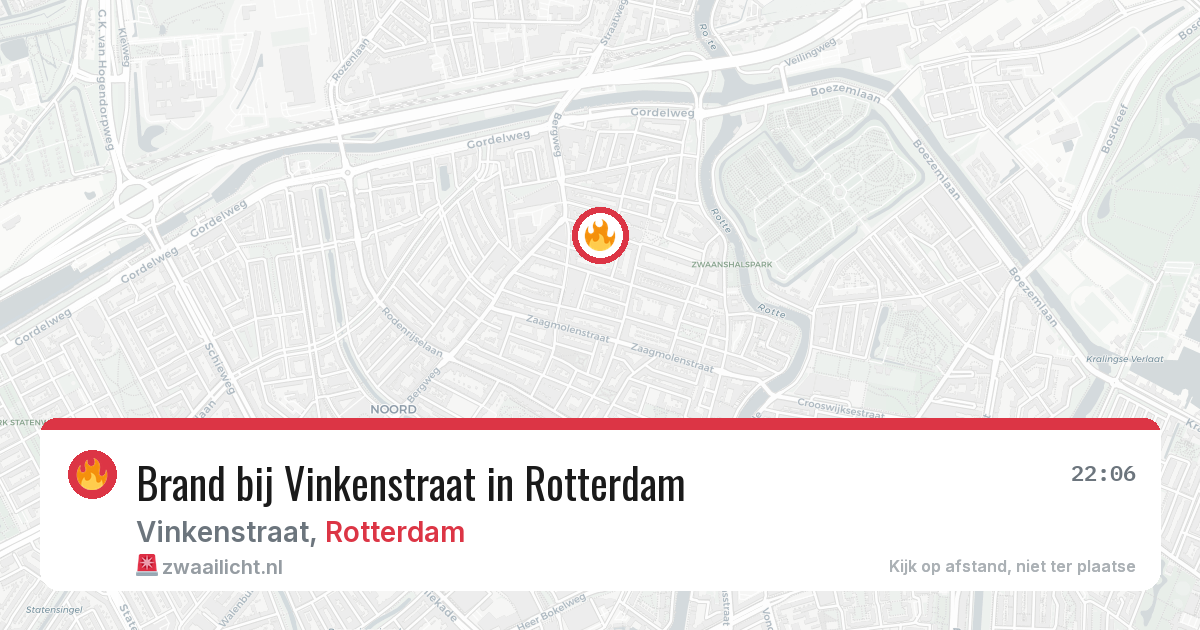 Brand bij Vinkenstraat in Rotterdam — 7 mrt 2026