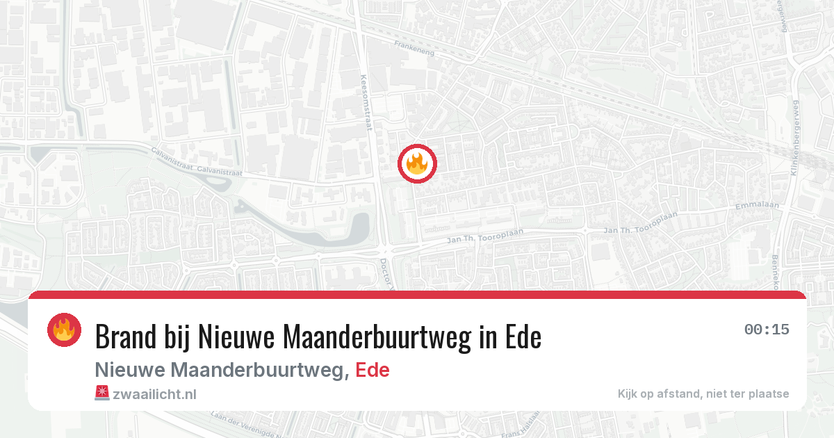 Brand bij Nieuwe Maanderbuurtweg in Ede — 23 jun 2026