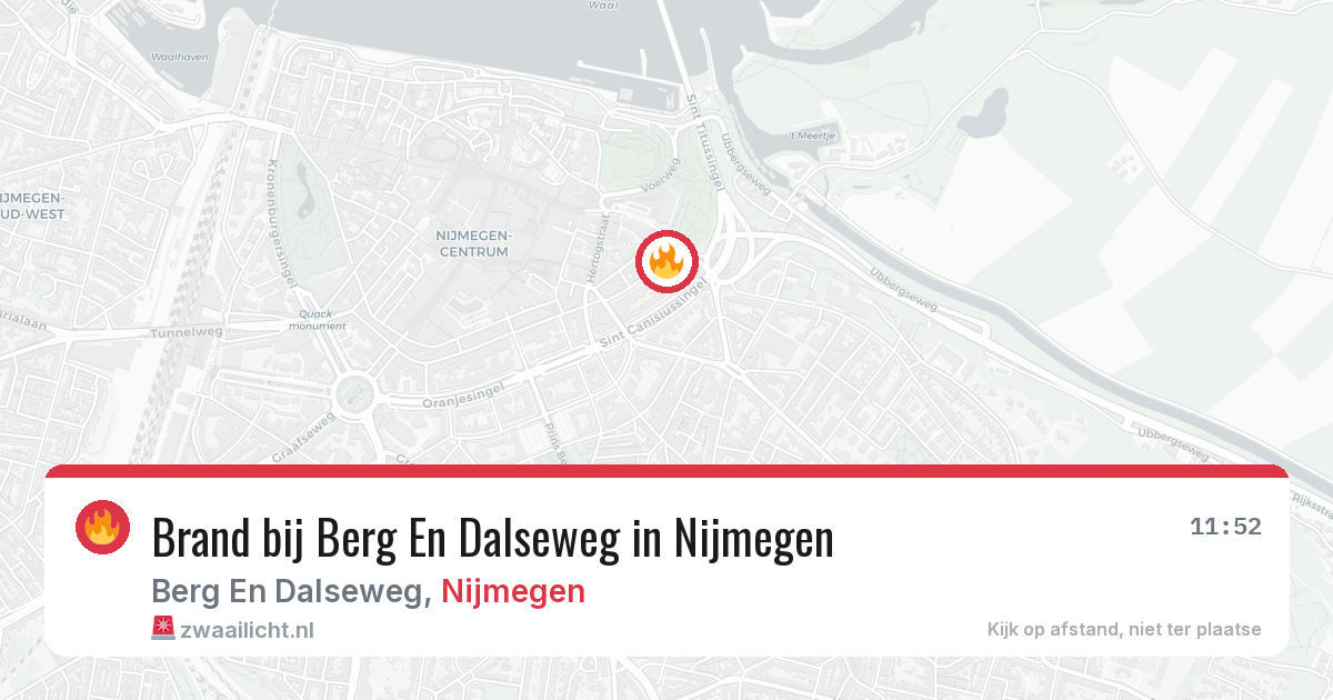 Brand bij Berg En Dalseweg in Nijmegen — 1 jul 2026
