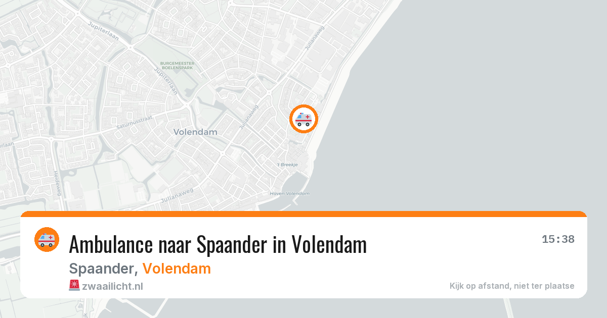 Ambulance naar Spaander in Volendam — 22 apr 2026