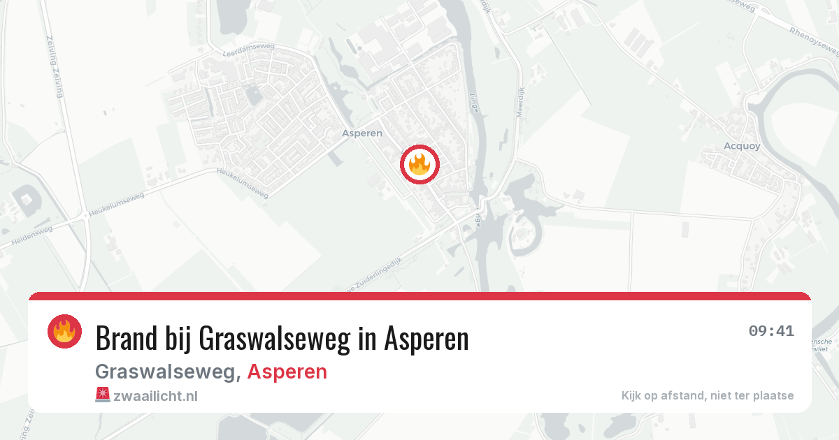 Brand bij Graswalseweg in Asperen — 3 aug 2026