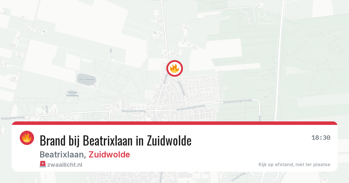 Brand bij Beatrixlaan in Zuidwolde — 19 mrt 2026
