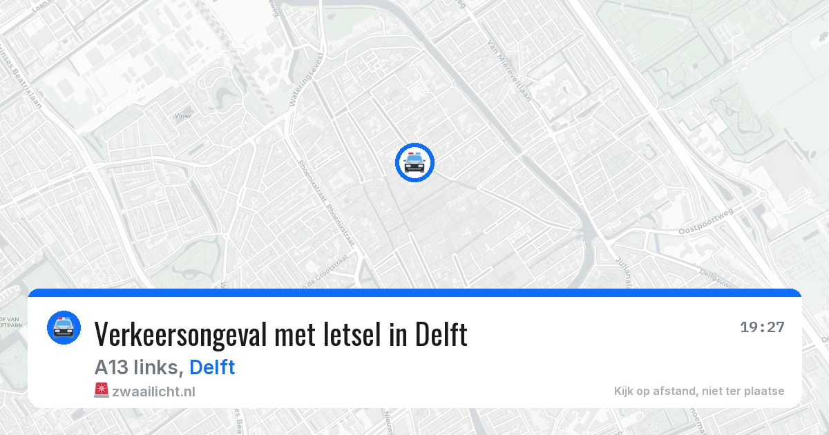 Verkeersongeval met letsel in Delft — 4 jul 2026