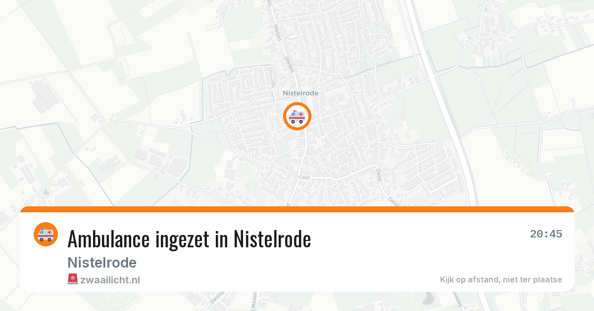Ambulance ingezet in Nistelrode — 12 aug 2026