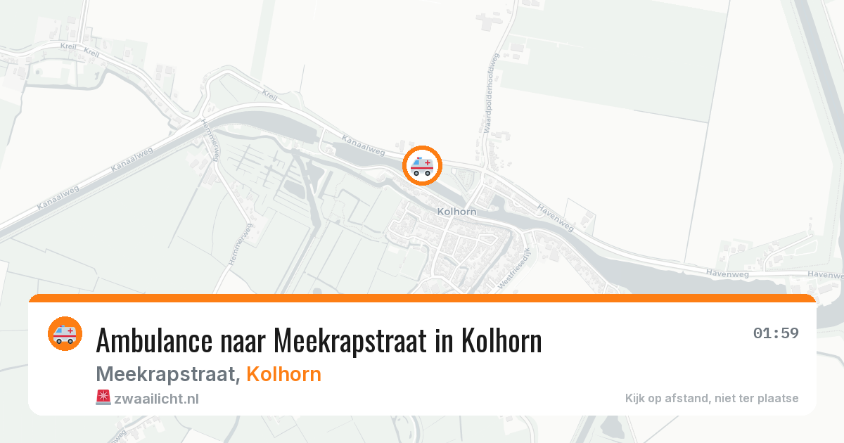 Ambulance naar Meekrapstraat in Kolhorn — 21 jun 2026