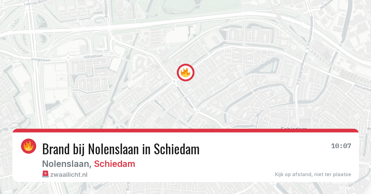 Brand bij Nolenslaan in Schiedam — 18 jul 2026