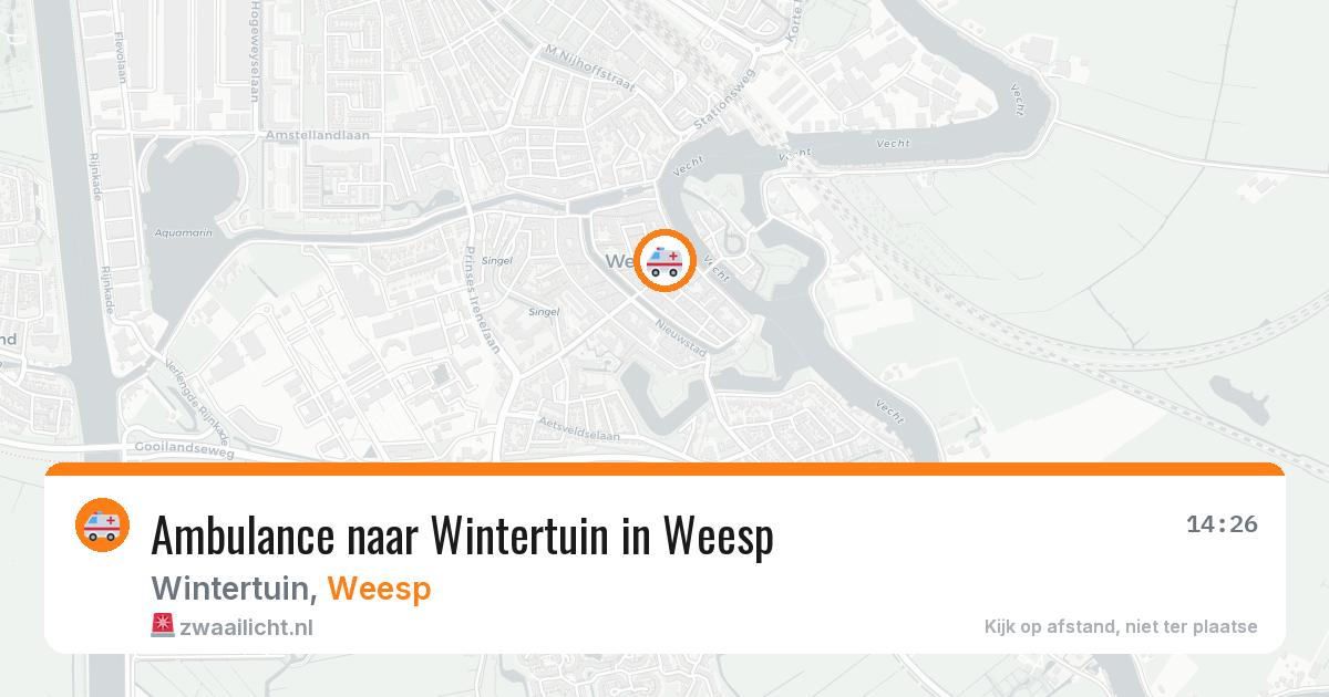 Ambulance naar Wintertuin in Weesp — 10 aug 2026