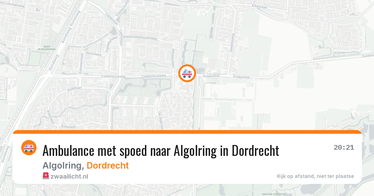 Ambulance met spoed naar Algolring in Dordrecht — 16 apr 2026