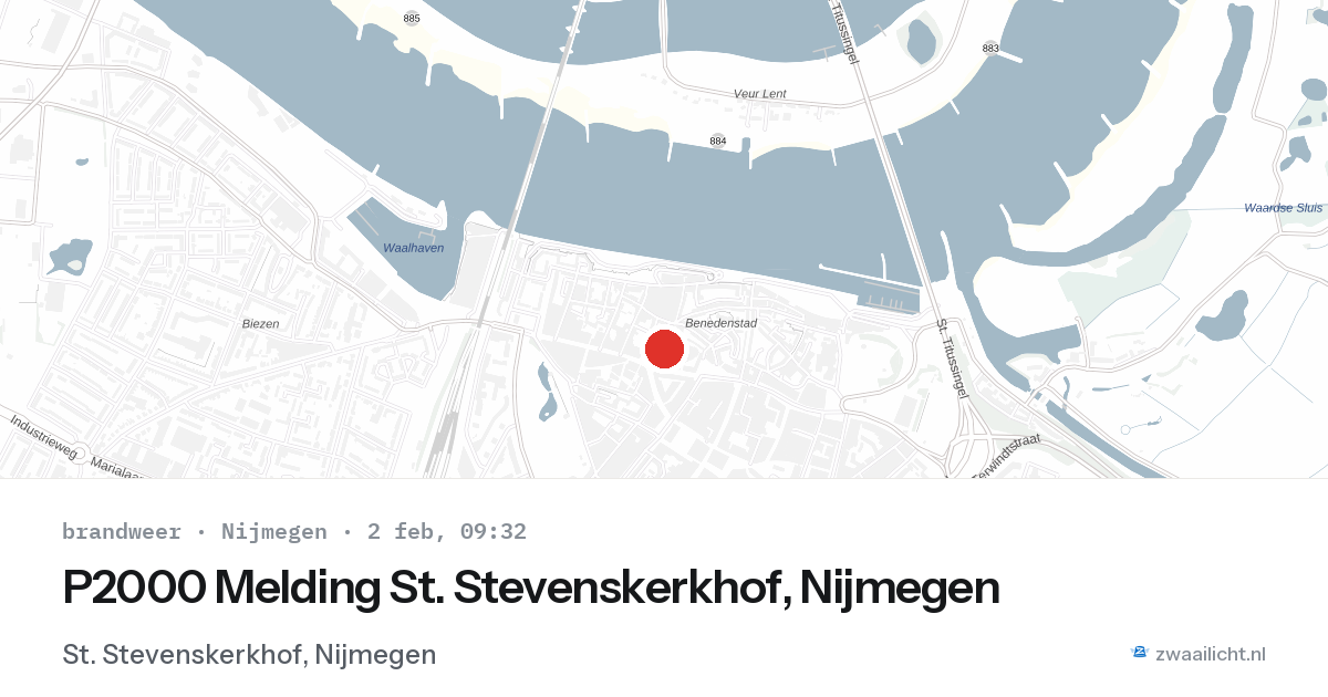 P2000 Melding St. Stevenskerkhof, Nijmegen — 2 feb 2026