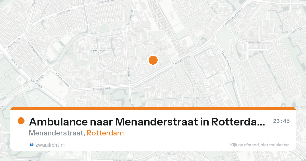 Ambulance naar Menanderstraat in Rotterdam — 18 aug 2026