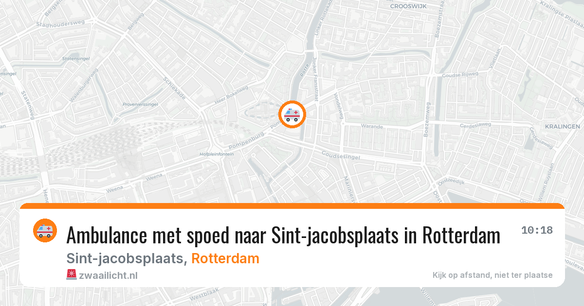 Ambulance met spoed naar Sint-jacobsplaats in Rotterdam — 16 mei 2026