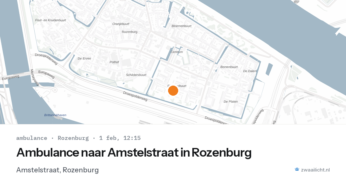 Ambulance naar Amstelstraat in Rozenburg — 1 feb 2026