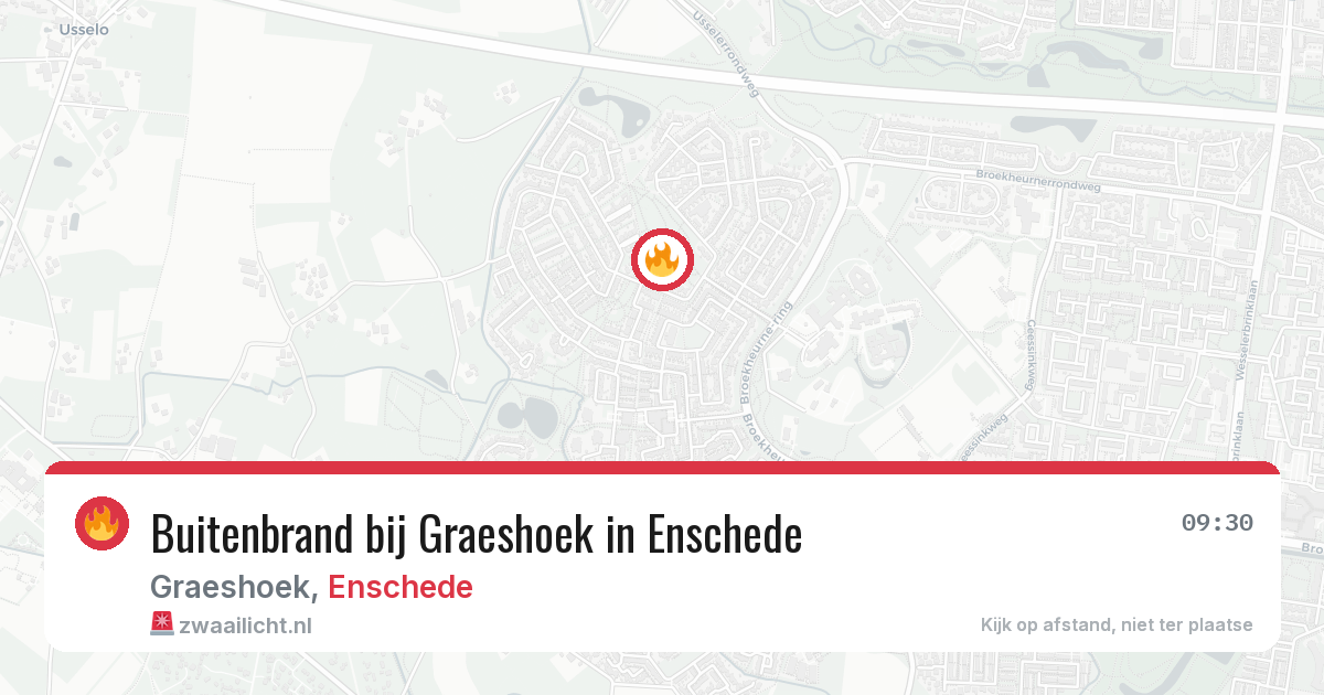 Buitenbrand bij Graeshoek in Enschede — 18 jan 2026