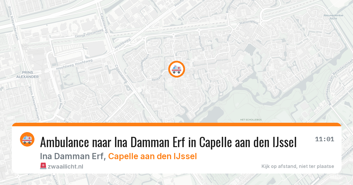 Ambulance naar Ina Damman Erf in Capelle aan den IJssel — 15 mrt 2026