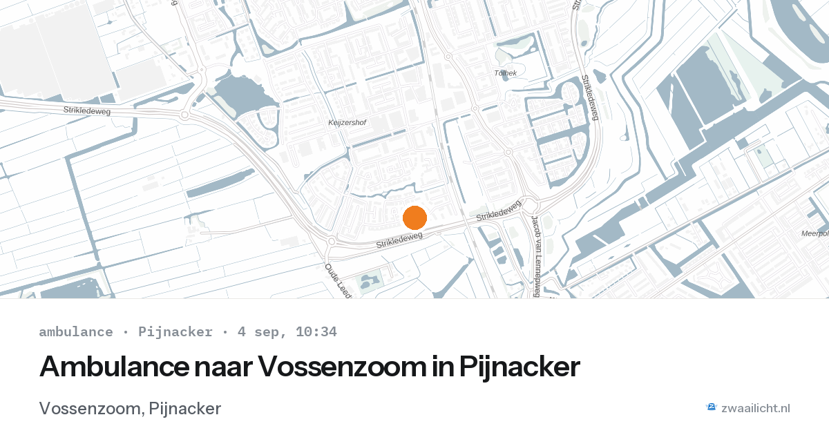 Ambulance naar Vossenzoom in Pijnacker — 4 sep 2026