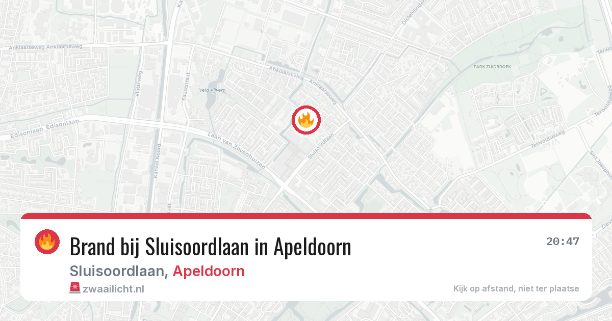 Brand bij Sluisoordlaan in Apeldoorn — 28 jun 2026