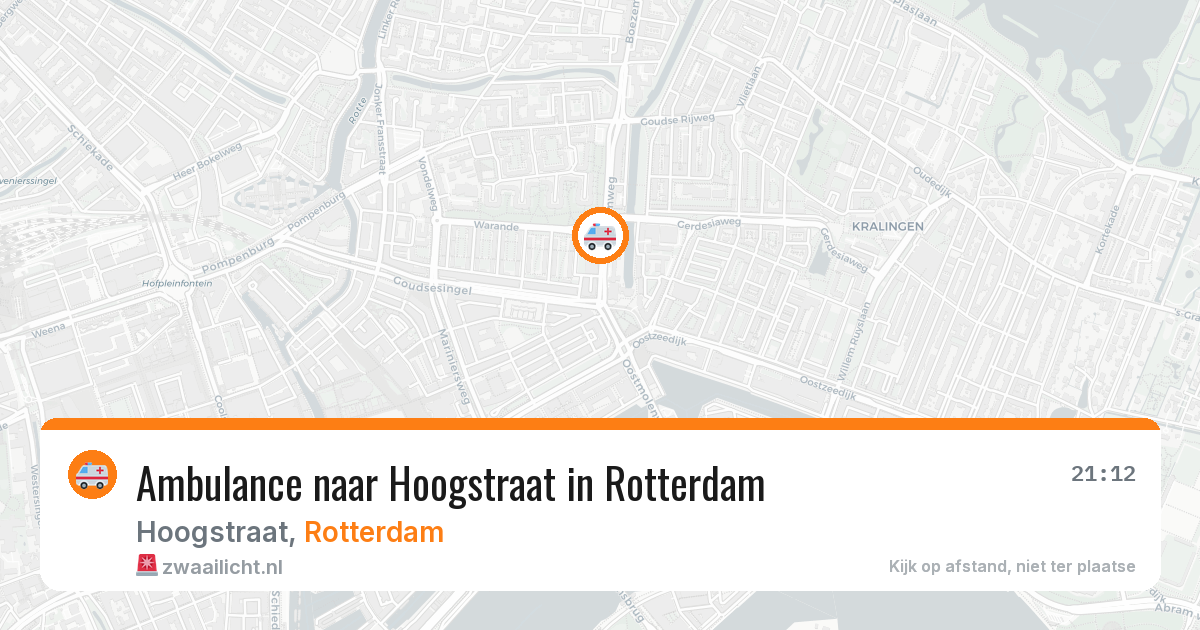 Ambulance naar Hoogstraat in Rotterdam — 1 aug 2026
