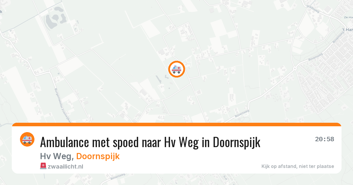 Ambulance met spoed naar Hv Weg in Doornspijk — 28 jul 2026