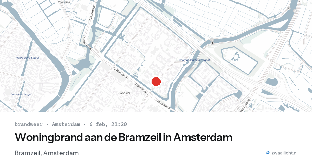Woningbrand aan de Bramzeil in Amsterdam — 6 feb 2026