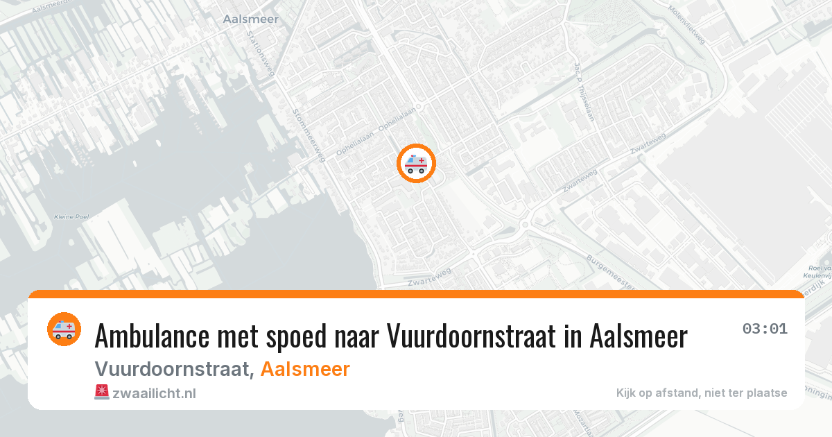 Ambulance met spoed naar Vuurdoornstraat in Aalsmeer — 2 jun 2026