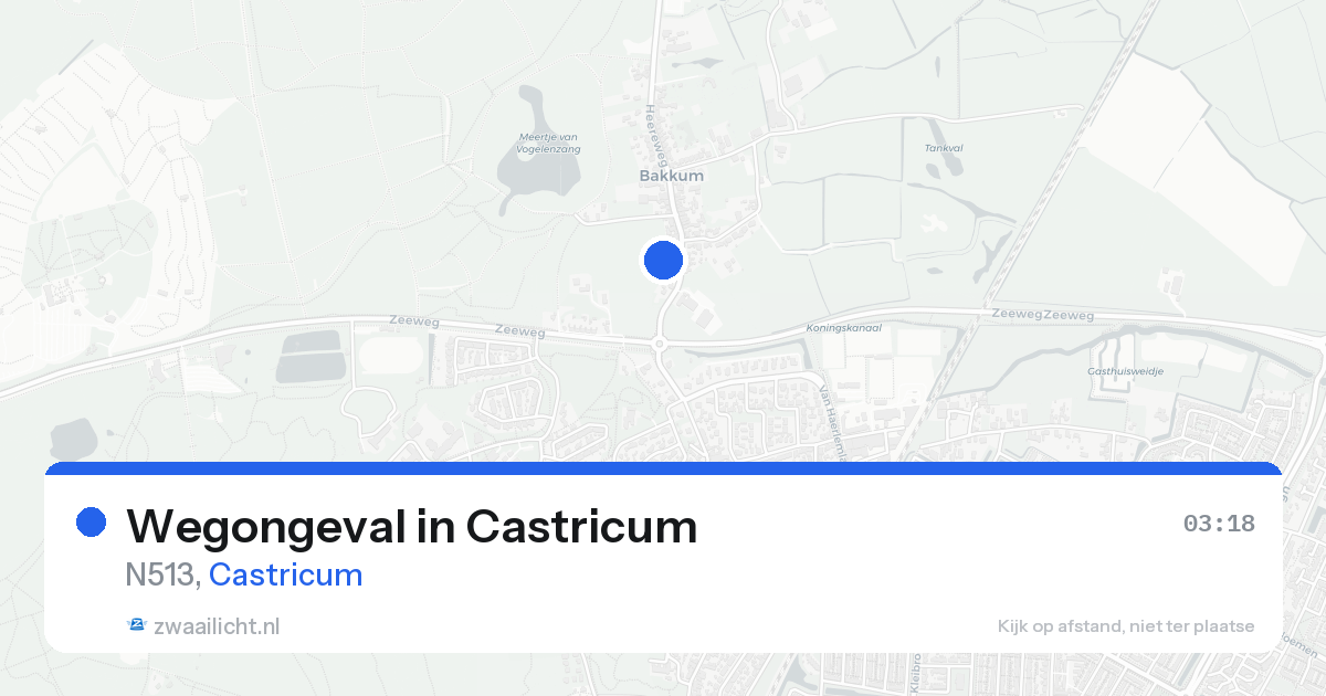 Wegongeval in Castricum — 20 aug 2026
