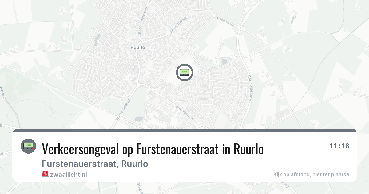 Verkeersongeval op Furstenauerstraat in Ruurlo — 7 mei 2026
