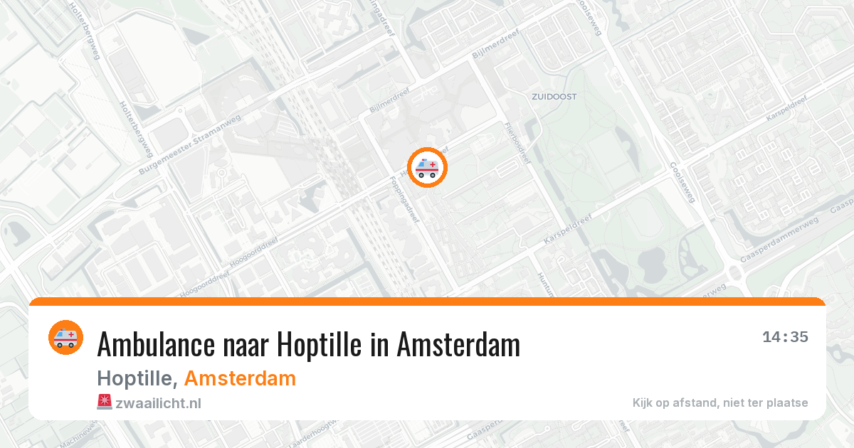 Ambulance naar Hoptille in Amsterdam — 3 mei 2026