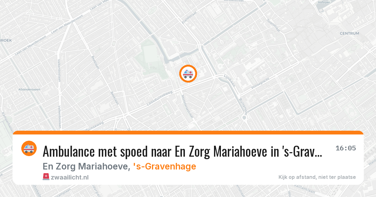Ambulance met spoed naar En Zorg Mariahoeve in 's-Gravenhage — 10 aug 2026