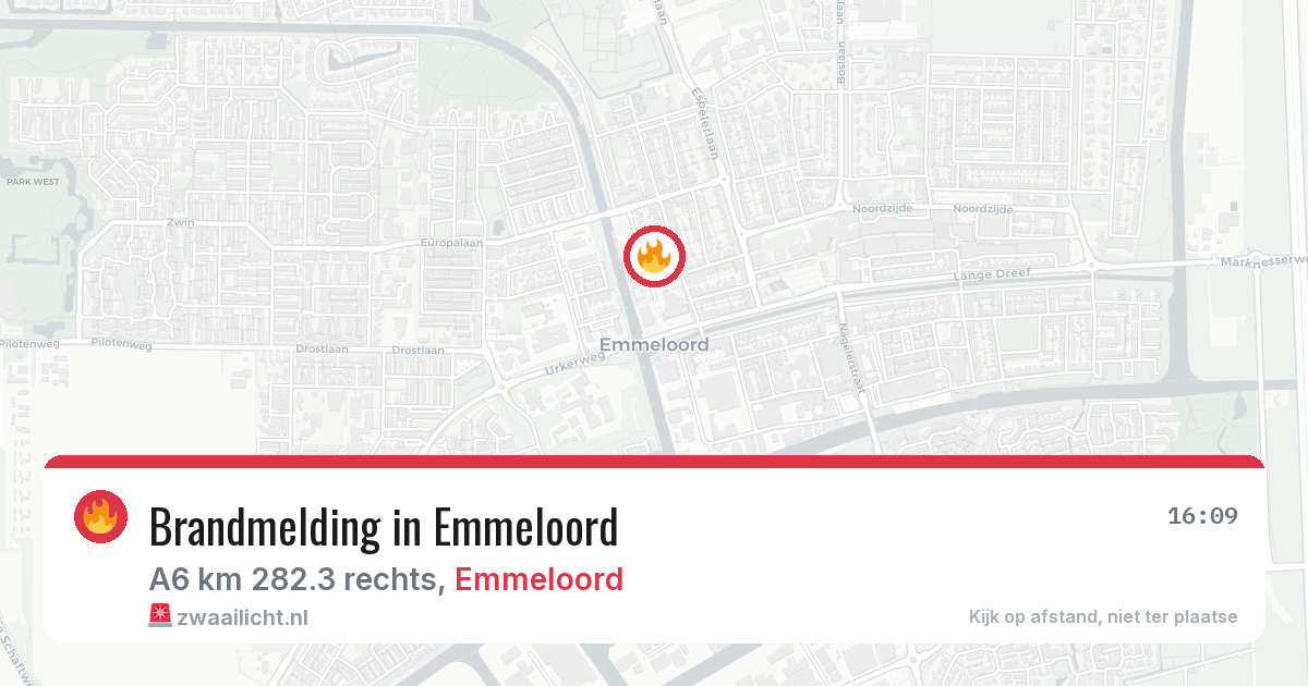 Brandmelding in Emmeloord — 16 mrt 2026