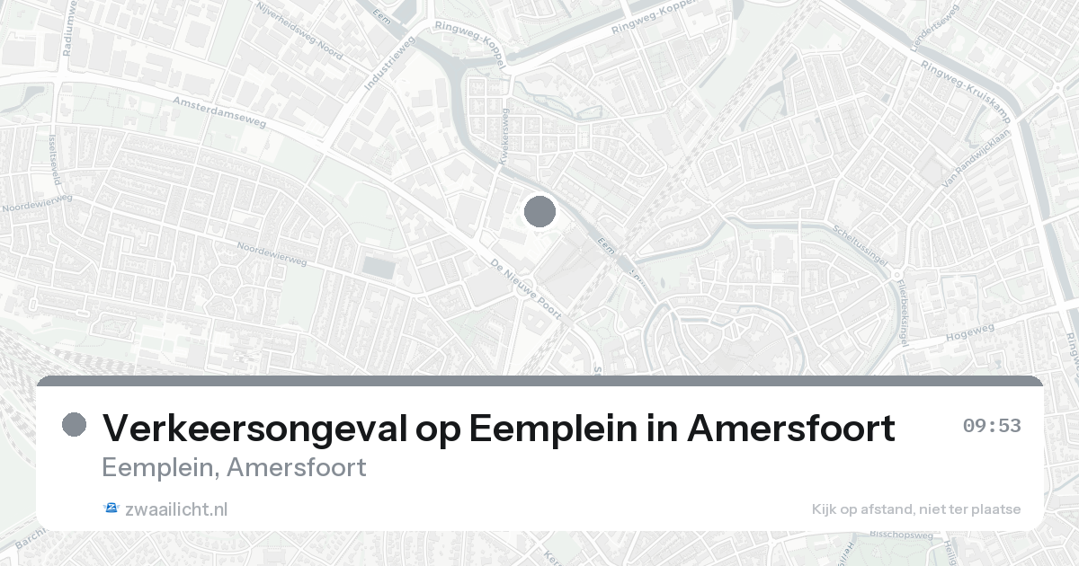 Verkeersongeval op Eemplein in Amersfoort — 8 feb 2026