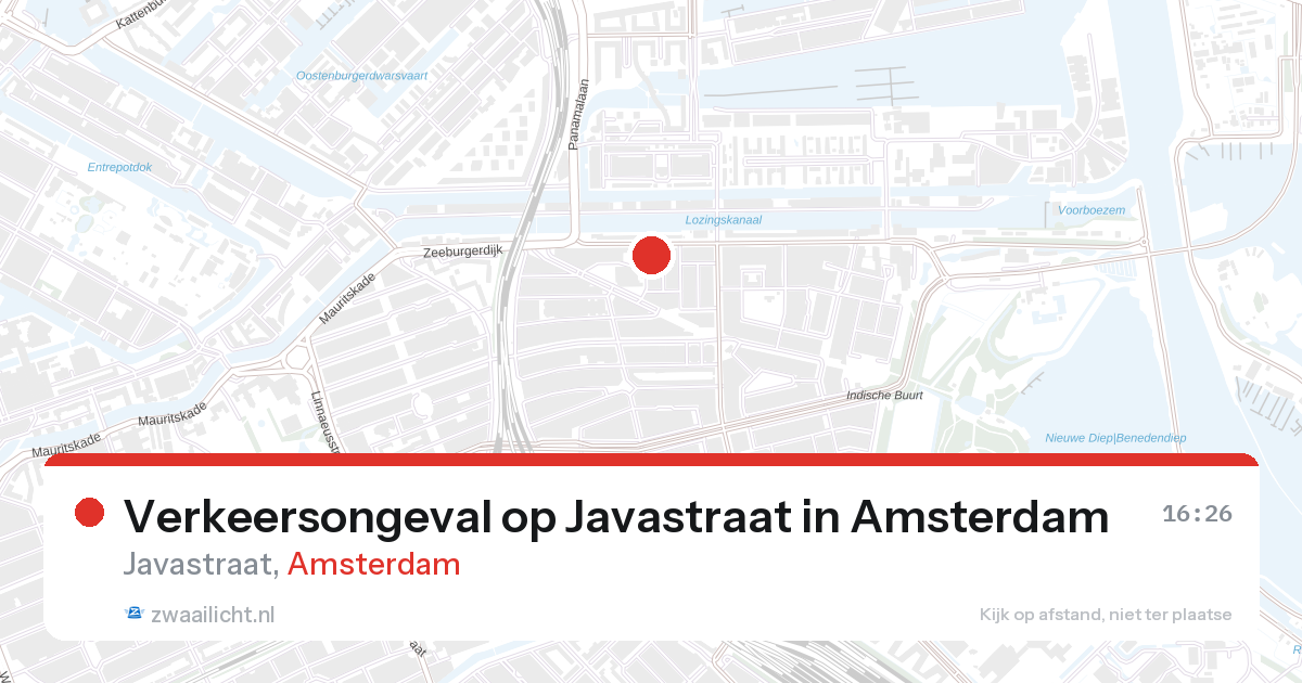 Verkeersongeval op Javastraat in Amsterdam — 27 aug 2026