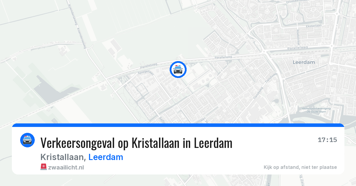 Verkeersongeval op Kristallaan in Leerdam — 21 mei 2026