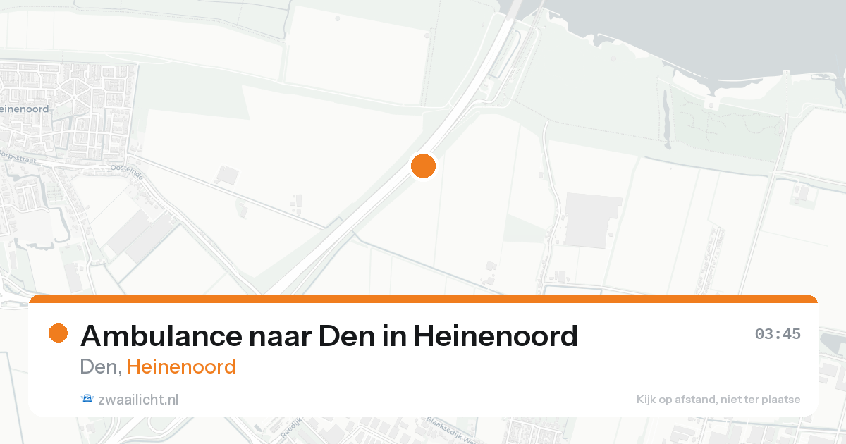 Ambulance naar Den in Heinenoord — 26 aug 2026
