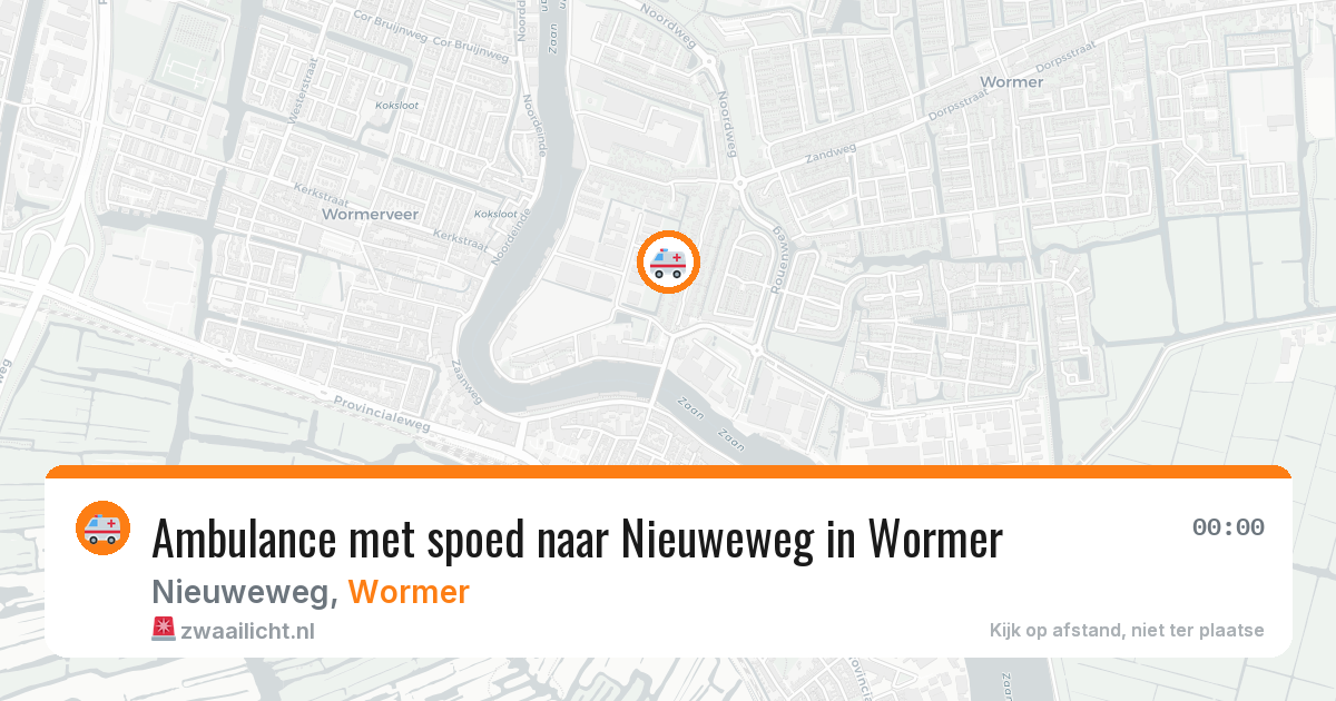 Ambulance met spoed naar Nieuweweg in Wormer — 13 mrt 2026
