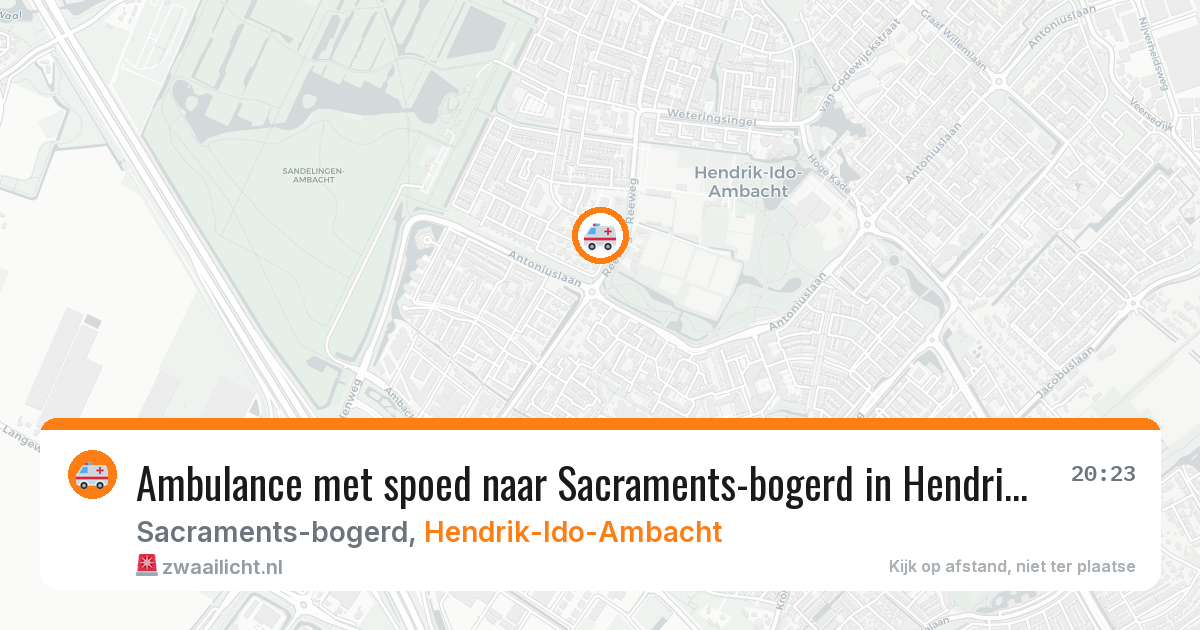Ambulance met spoed naar Sacraments-bogerd in Hendrik-Ido-Ambacht — 7 jul 2026