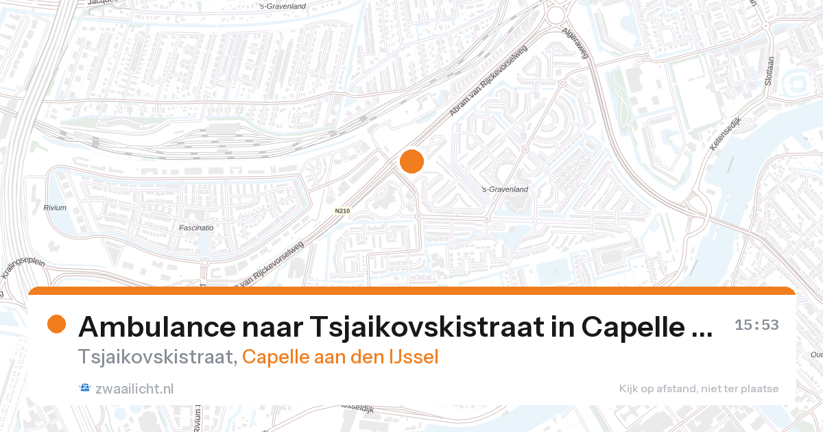 Ambulance naar Tsjaikovskistraat in Capelle aan den IJssel — 16 jul 2026