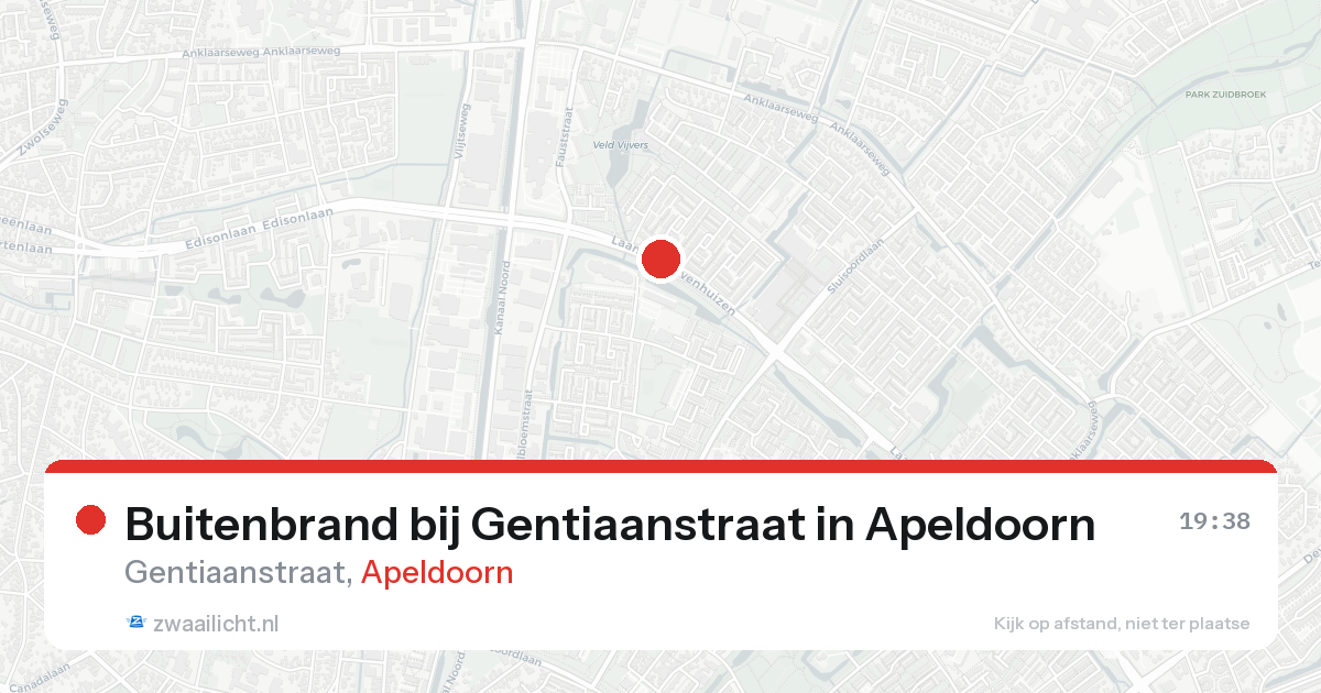 Buitenbrand bij Gentiaanstraat in Apeldoorn — 24 aug 2026