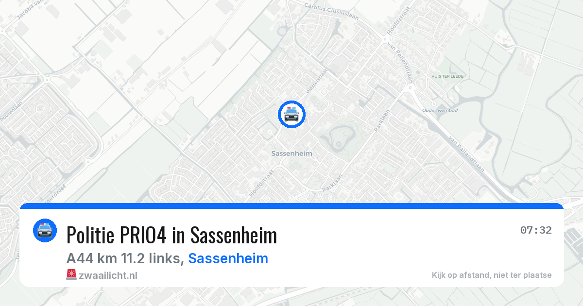 Politie PRIO4 in Sassenheim — 28 apr 2026 | 🚨 Zwaailicht.nl