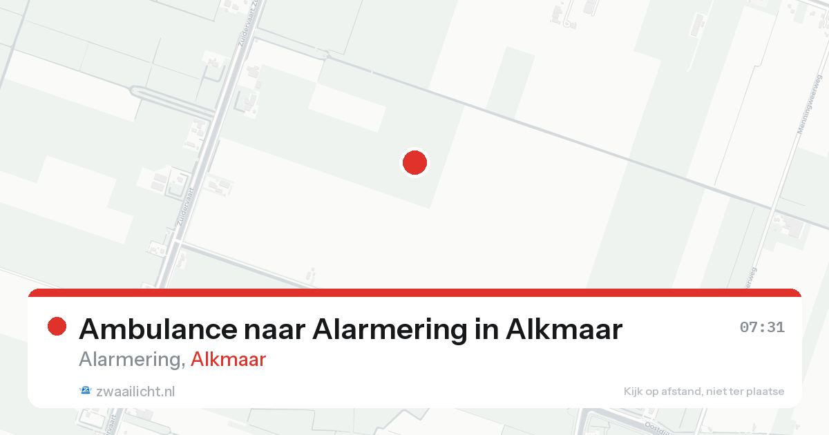 Ambulance naar Alarmering in Alkmaar — 21 aug 2026