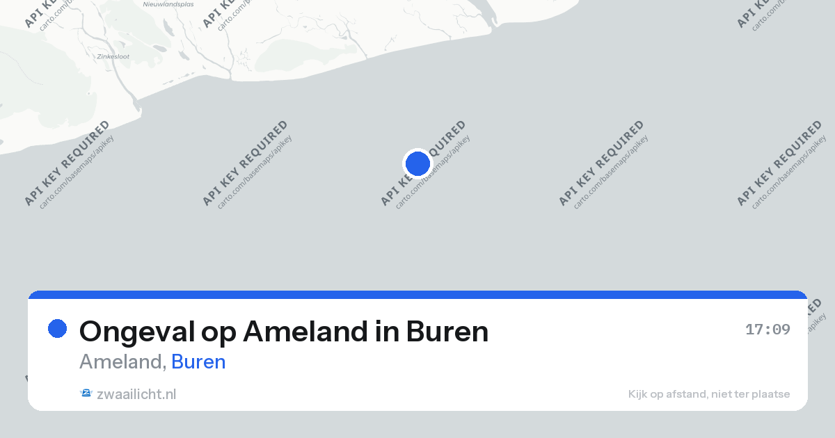 Ongeval op Ameland in Buren — 24 aug 2026