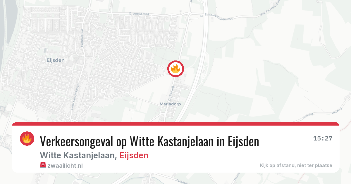 Verkeersongeval op Witte Kastanjelaan in Eijsden — 26 apr 2026