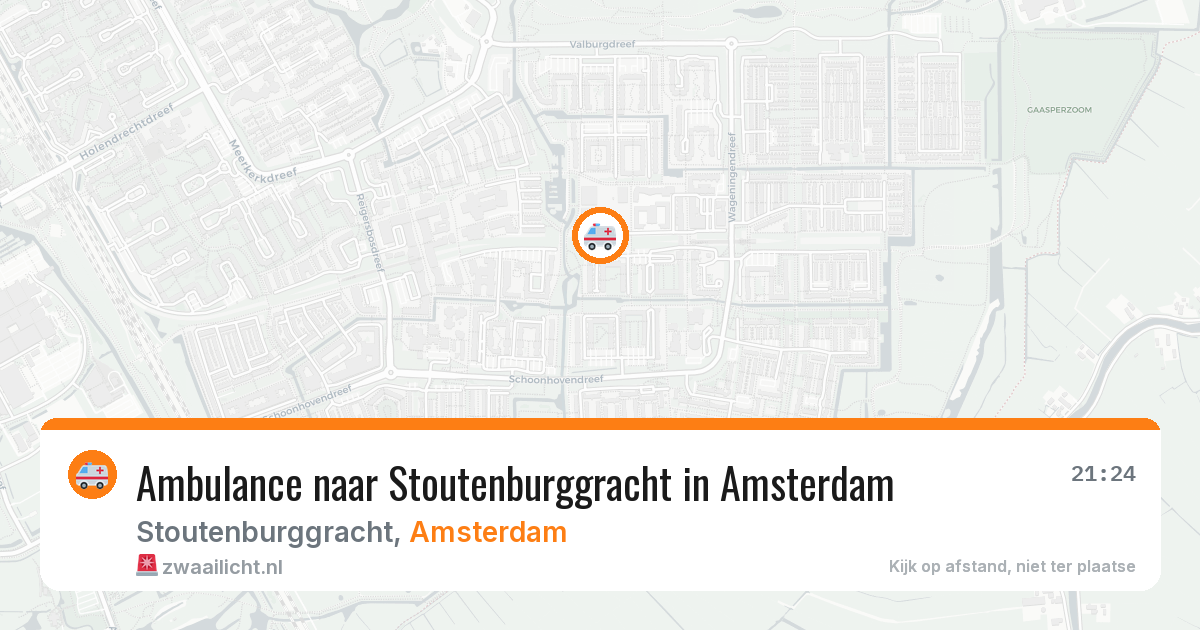 Ambulance naar Stoutenburggracht in Amsterdam — 28 jun 2026