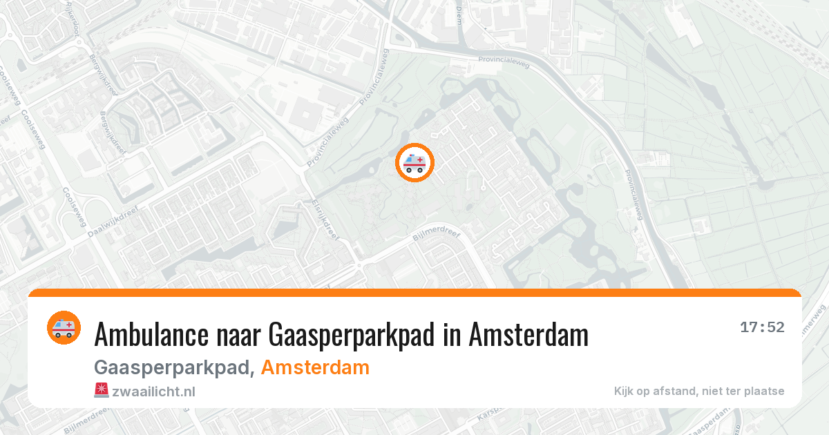 Ambulance naar Gaasperparkpad in Amsterdam — 8 aug 2026
