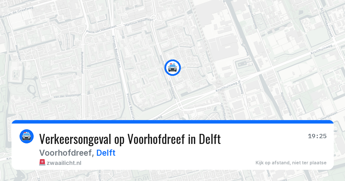 Verkeersongeval op Voorhofdreef in Delft — 26 mrt 2026