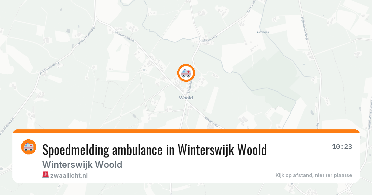 Spoedmelding ambulance in Winterswijk Woold — 2 aug 2026