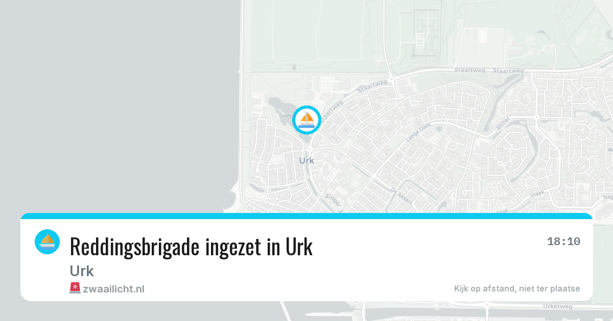 Reddingsbrigade ingezet in Urk — 9 jun 2026 | 🚨 Zwaailicht.nl