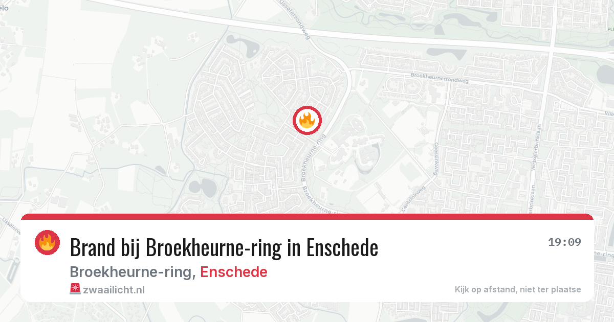 Brand bij Broekheurne-ring in Enschede — 19 jul 2026