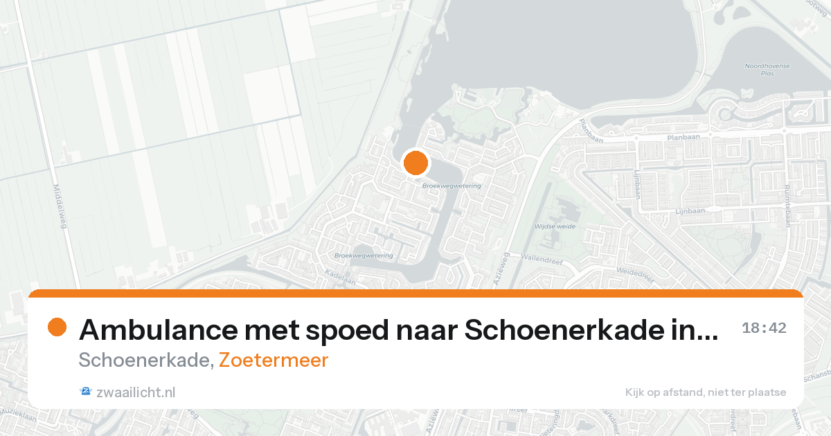 Ambulance met spoed naar Schoenerkade in Zoetermeer — 21 aug 2026