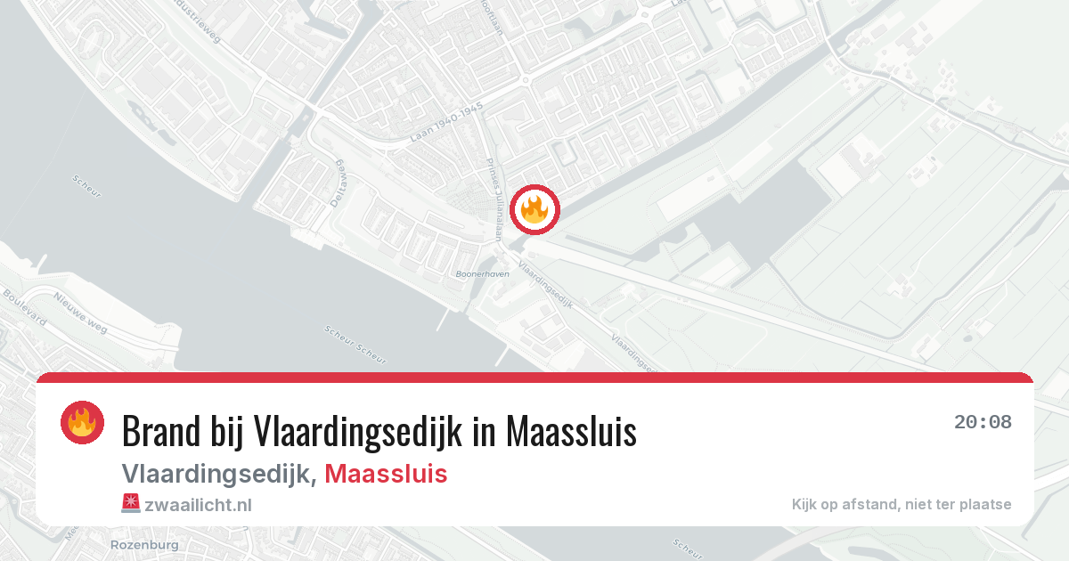 Brand bij Vlaardingsedijk in Maassluis — 8 jul 2026