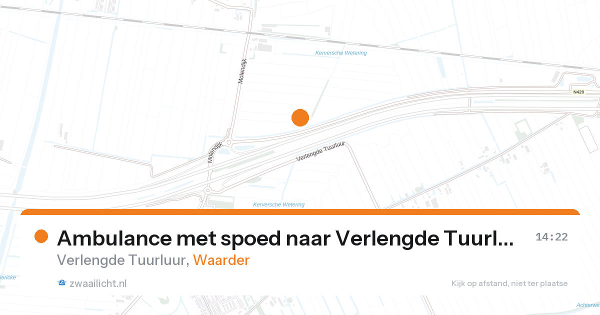 Ambulance met spoed naar Verlengde Tuurluur in Waarder — 17 aug 2026